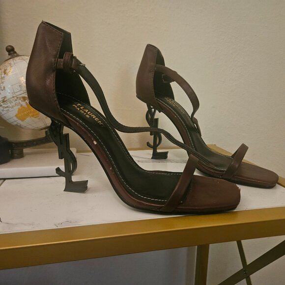 Saint Laurent Paris Logo Heels - Picture 1 of 8